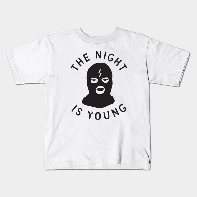 The Night is Young Kids T-Shirt by TroubleMuffin